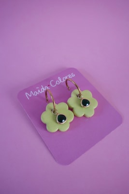 Aros de flor cerámica 002