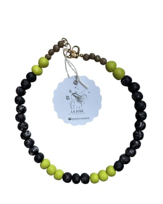 Collar Pelotitas Duo Pelotitas Negro/verde