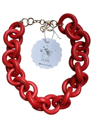Collar Eslabones Rojo1