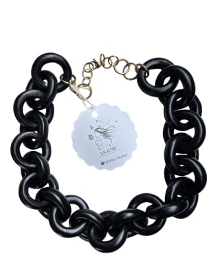 Collar Eslabones Negro1