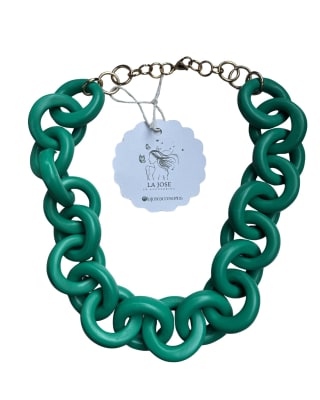Collar Eslabones Verde1