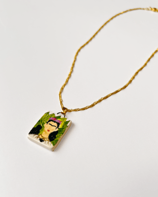 Collar arte frida el beso de klimt1