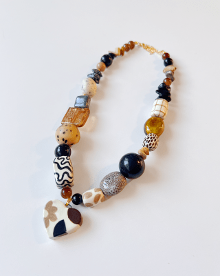 Collar Irie negro y café