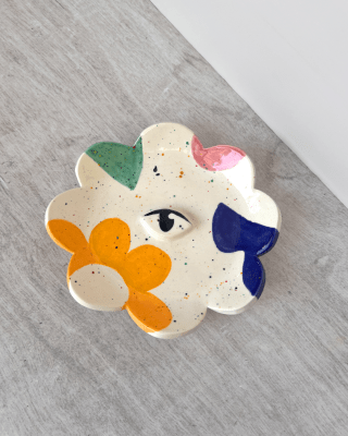 portaincienso flor naranja