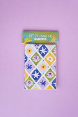 Set Libretas Loro-Flores1