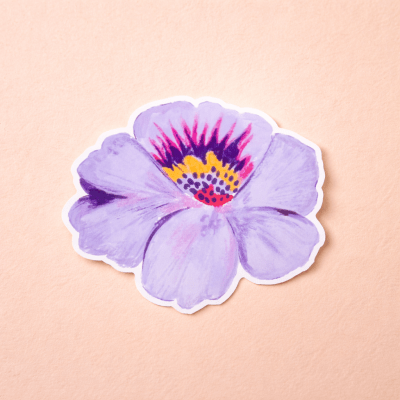 Stickers Individuales Flor Morada