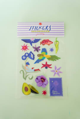 Stickers UV Blanco-Morado