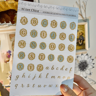 Lámina Stickers Colección letritas para tu journal - ni tan chica1
