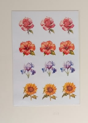 Lámina de Stickers Flores 1