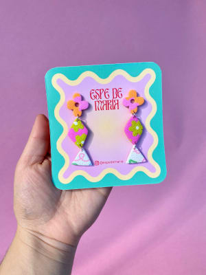 Aros LARGO FLOR TEXTURADA