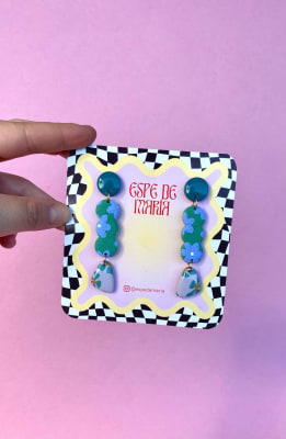 Aros LARGO VERDE TEXTURADO