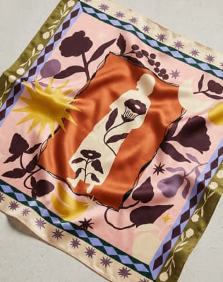 Pañuelo Jardín Verde 90x90