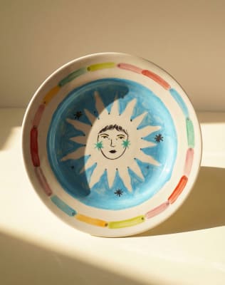 Plato decorativo Solecita Azul1