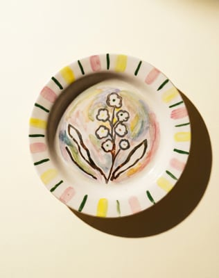 Plato decorativo Flores