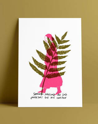 Postal Somos los jardines que nos habitan