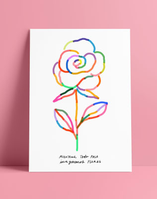 Postal Imaginemos Flores