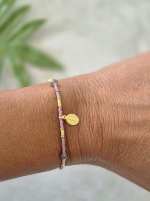 Pulsera Bendita Palo Rosa Oro