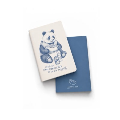 Libreta A5 panda azul2