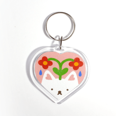 LLAVERO CORAZON GATITO