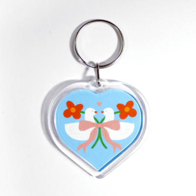 LLAVERO CORAZON PATITOS1