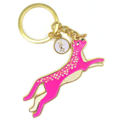Llavero Leoparda magenta1
