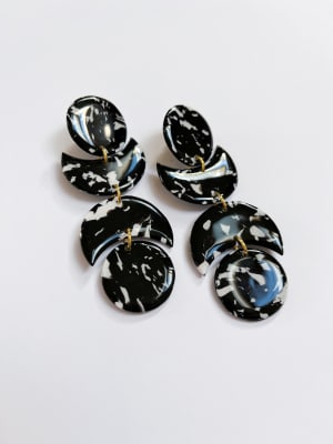 Aros Luna Negro