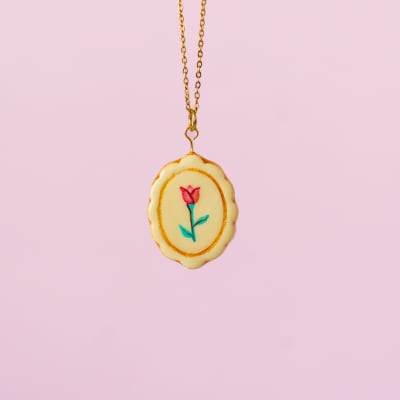 Collar Medalla Tulipan1