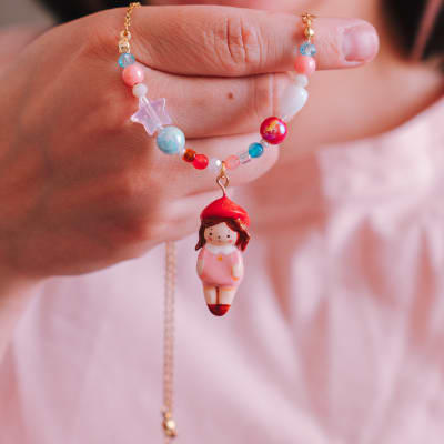 Collar Muñeca Boina con mostacillas1