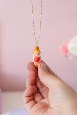 Collar Niña Rubia Corazón