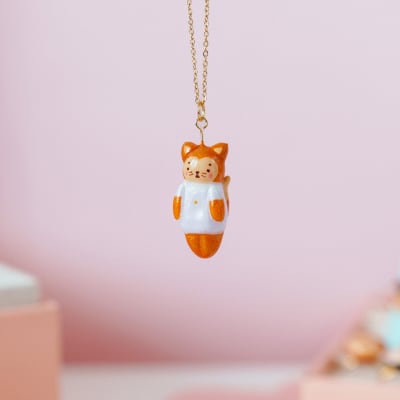 Collar Gatita Naranja