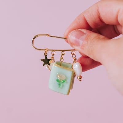 Prendedor Gancho Journaling Verde1
