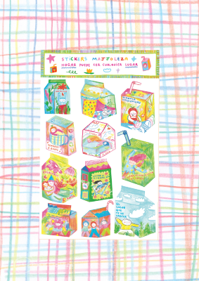 Stickers Caja de jugos Hogar puede ser cualquier lugar