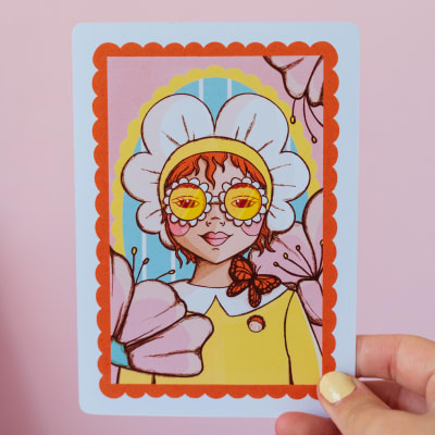 Postal chica flora1