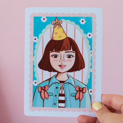 Postal chica cumpleaños