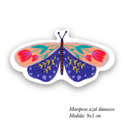 Sticker Uasl Mariposa Damasco