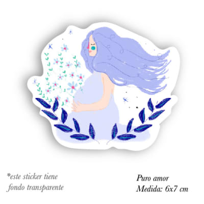 Sticker UASL Mujer Embarazada
