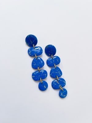 Aros Mariana Azul dorado