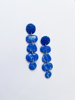 Aros Mariana Azul Plata