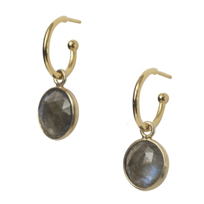 MINI ARGOLLAS GOLD VERMEIL LABRADORITA