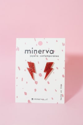 Mini Bowies glitter ROJO