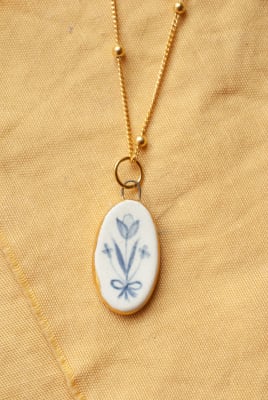 Colgante Tulipan azul