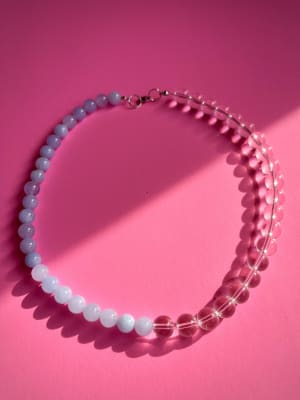 Collar glass asimétrico cielo azul2