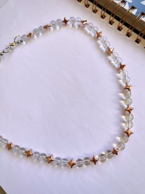Collar glass destellos Rose1
