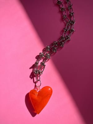 Cadena púas Maxi corazón1