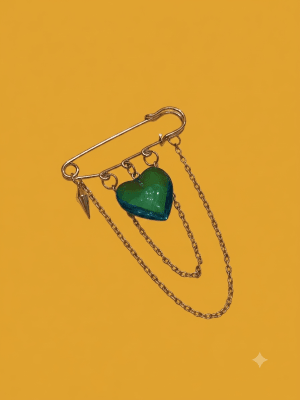 Prendedor corazón valiente calipso