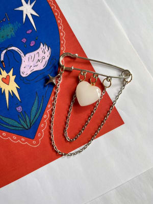Prendedor Cuore blanco1