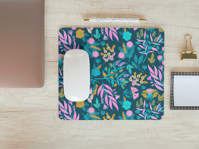 MousePad Floral verde oscuro