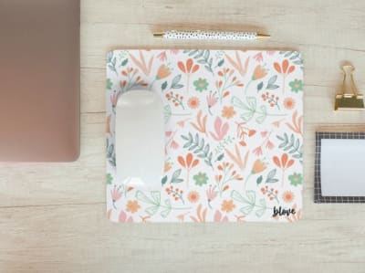 MousePad Floral Blanco2