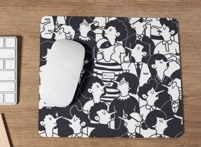 MousePad Rostros negros
