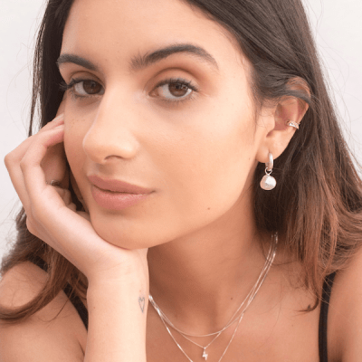 ARGOLLAS CHUBBY PERLAS PLATA